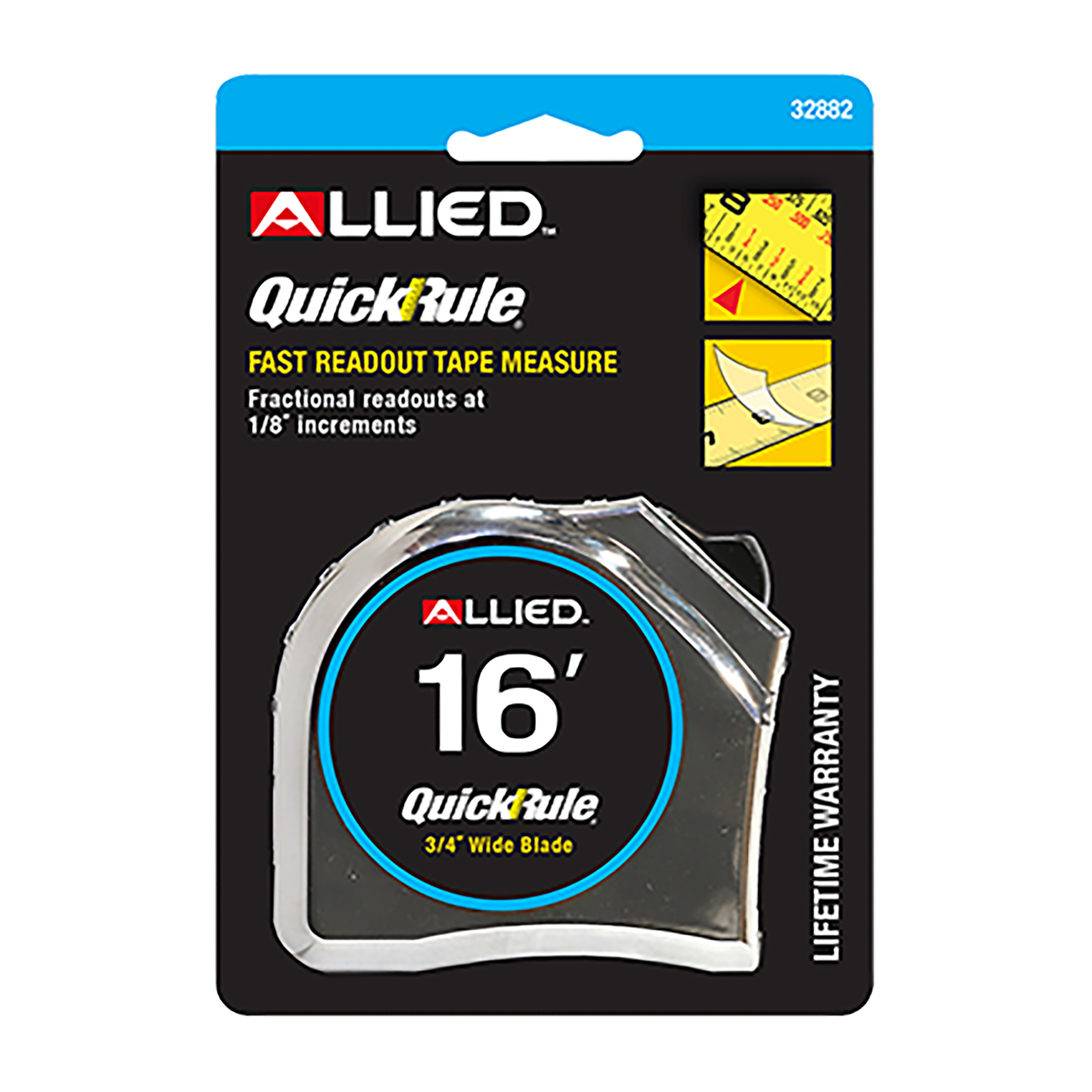 Allied, Quick Rule 16' x 3/4" Tape Measure, Model # 32882